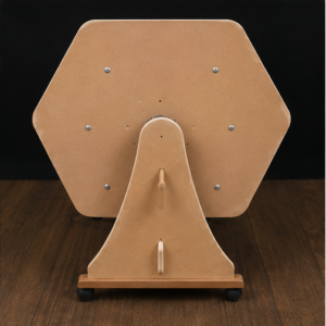 Side view of Wooden version of PastelOrbit
